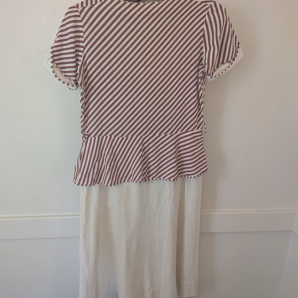 1930s Womens Linen Dress Rare Xs - image 4